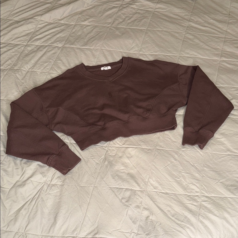 Garage Chocolate Brown Cropped Top